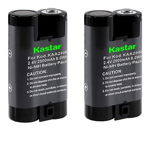 Kastar KAA2HR Battery (2-Pack) for Kodak KAA2HR KAARDC K3ARDC and