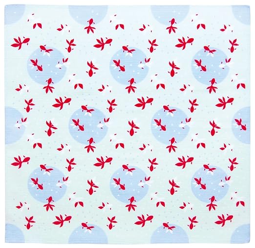 Japanisches Tuch Miyamoto Furoshiki 50x50cm Goldfisch