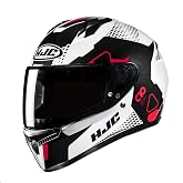 HJC C10 Aspa Full Face Motorcycle Helmet with HJ-34P Pinlock Shield, DOT Approved (MC1, Large)