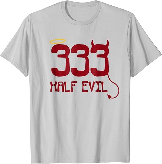 Amazon.com: 333 Half Evil Golden Halo Unisex Standard T Shirt: Clothing