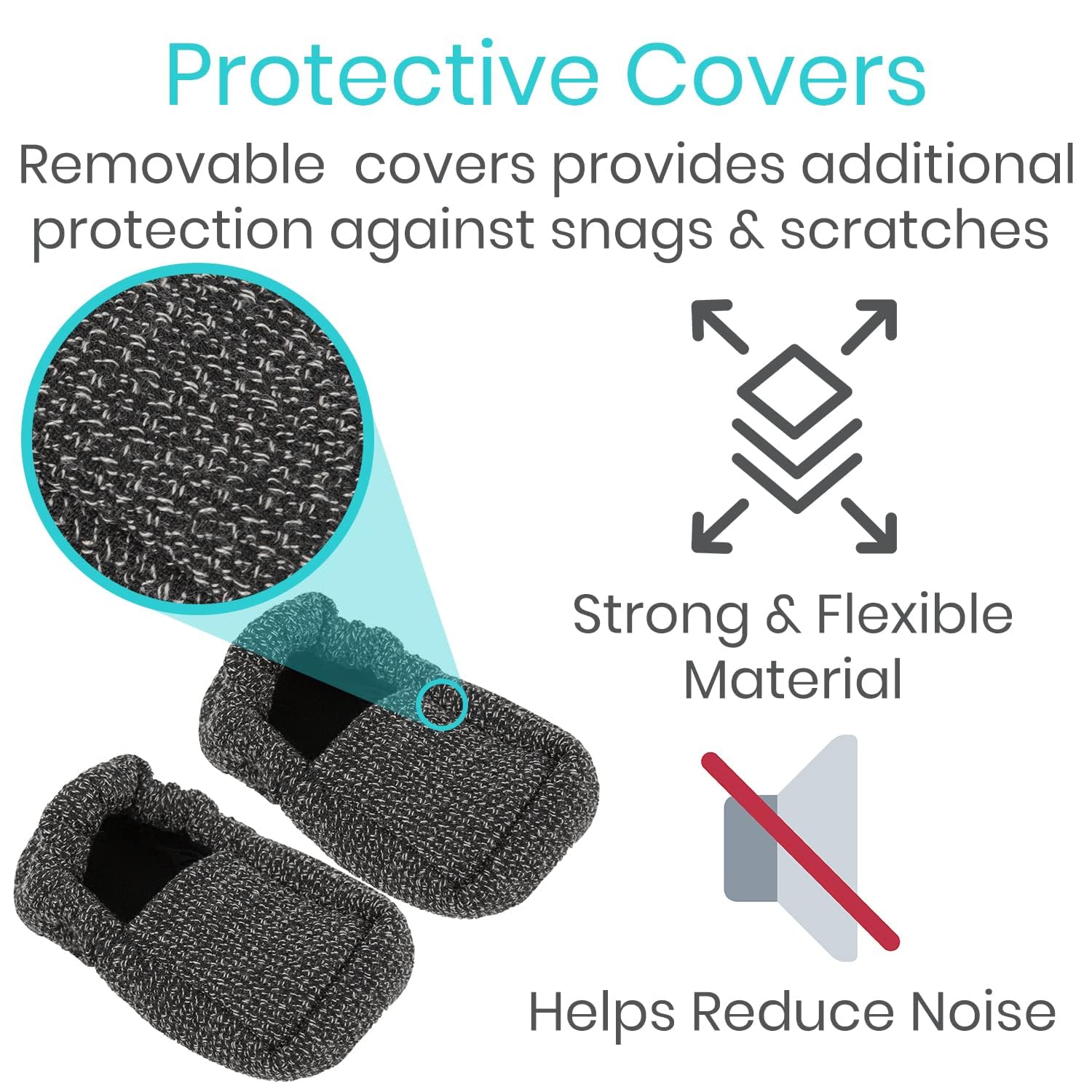 Vive Walker Ski Glide Covers 4 PCS - Accessories for Folding Walkers - Heavy Duty Removable Padded Replacement Caps for Seniors - Precut Padding, Rollator Tennis Ball, Feet Sliders for Indoor, Outdoor