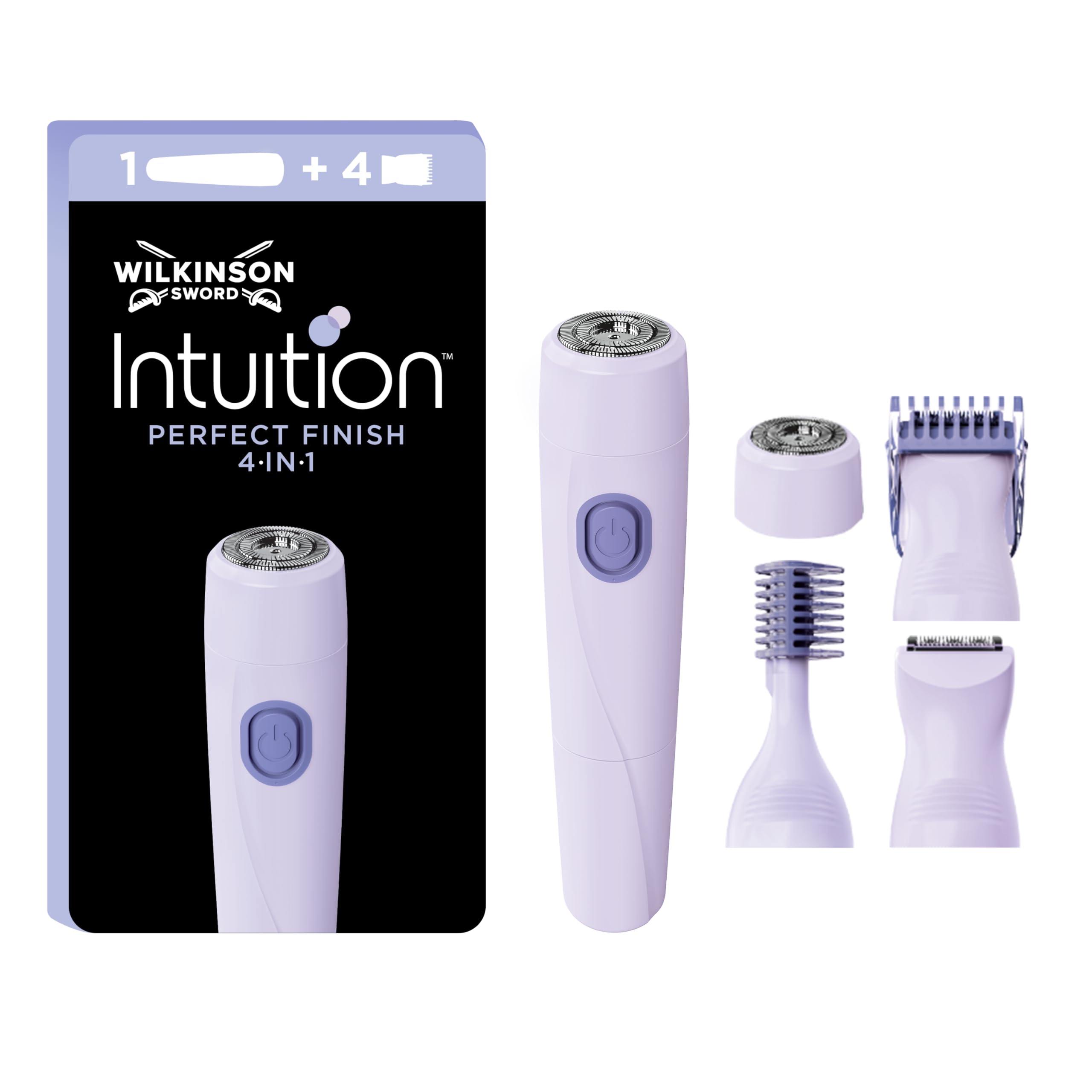 Wilkinson Sword Intuition Perfect Finish 4-in-1 Styler and Trimmer for Women Multi-Zone Hair Removal 7 attachments included