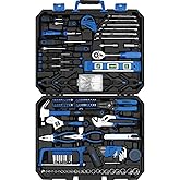 DEKOPRO Tool Set: 228 Piece Home Tool Kit, Household Basic Repair Tool Set Comes with Storage ToolBox, Socket Wrench Set for Car, Hand Tool Box Set for Home - Blue