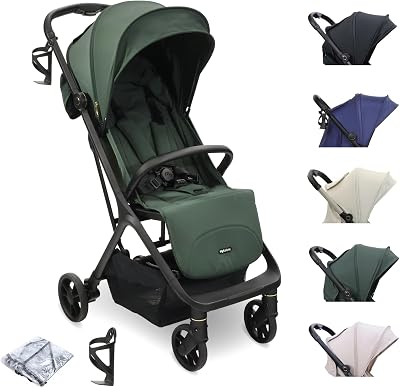 My Babiie MBX7 Autofold Stroller Birth to 4 Years Forest Green