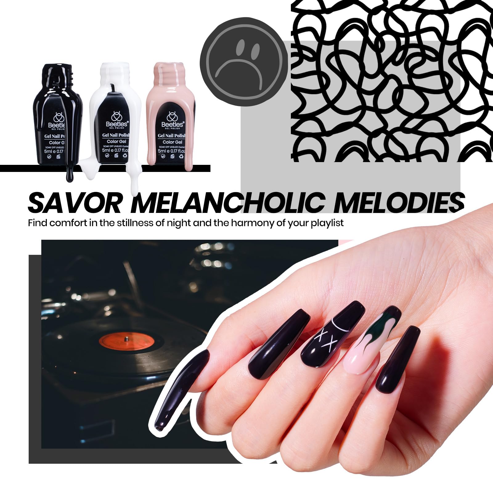 Beetles Gel Nail Polish Kit with U V Light 68 Pcs Emotional Spectrum 35 Colors Gel Polish Nail Kit with Base and Matte&Glossy Top Coat Soak Off All Season Manicure Tools - Image 6