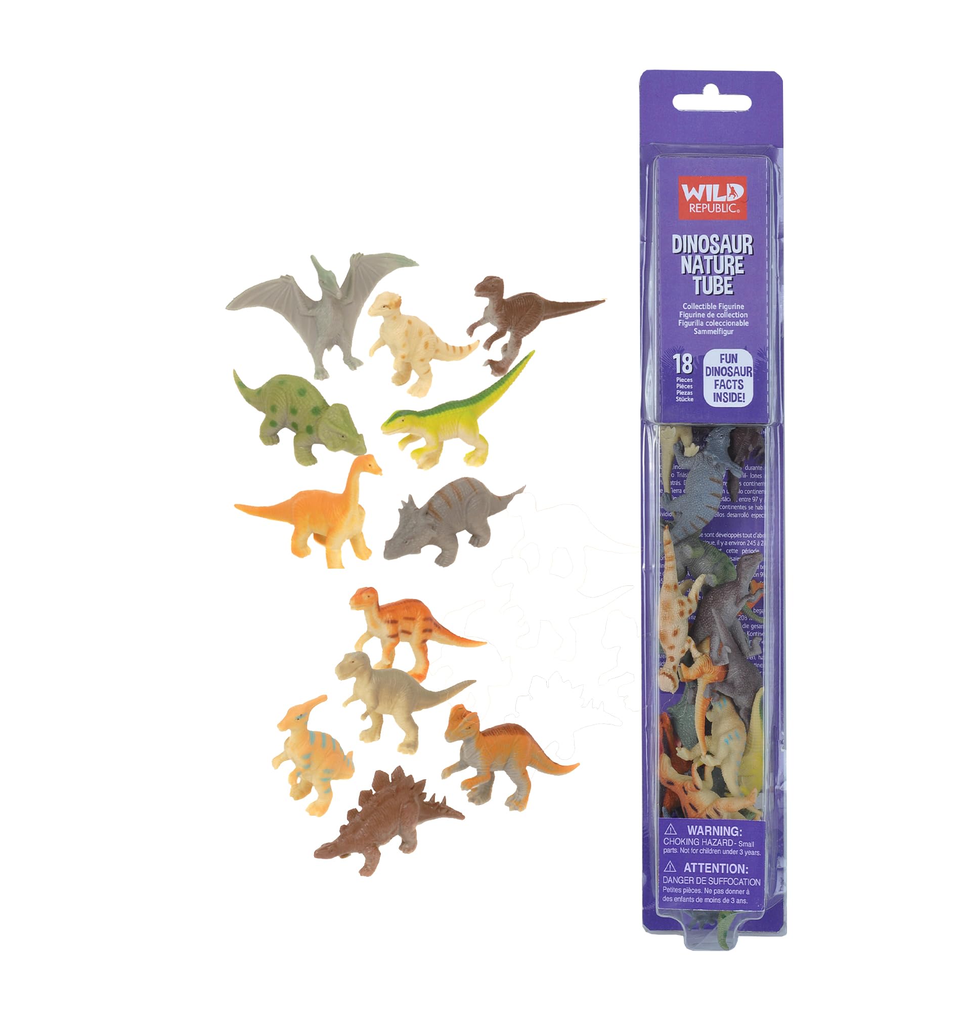 WILD REPUBLIC Europe 32 cm Nature Tube Dinosaurs Playset 12756, Dinosaur