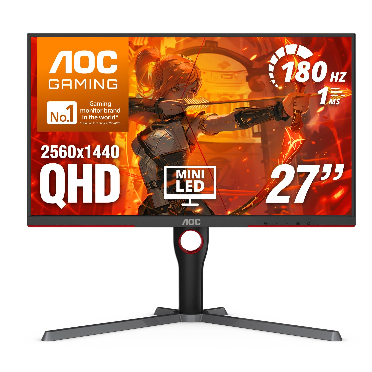 Monitor para juegos AOC de 27 QHD 260 Hz overclockeado IPS compatible con G-SYNC Q27G41ZE