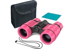 ESSENSON Binoculars for Kids Toys Gifts for Age 3-12 Years Old Boys Girls Kids Telescope Outdoor Toys for Sports and Outside Play Hiking, Bird Watching, Travel, Camping, Birthday Presents (Pink)