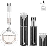 Travalo AQUA Refillable Perfume Atomizer, 5ml Travel Perfume Bottle with Easy Bottom Refill, Leak-Proof Mini Cologne Sprayer, TSA-Approved Pocket Fragrance Spray for Women &amp; Men,1 Piece (Black)