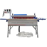 TECHTONGDA Woodworking Edge Bander Automatic Straight Edge Banding Machine Flush End Matching, Double-Sided Gluing, Automatic Trimming with Control Panel Adjustable Speed 0-6m/min
