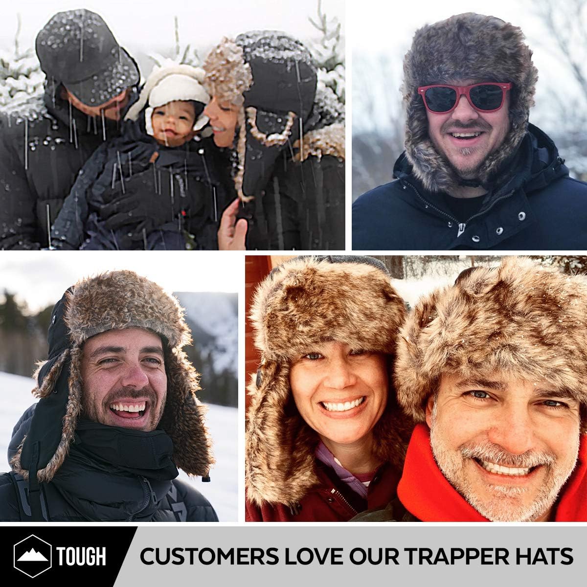 Trapper Hat - Winter Trooper Aviator Earflap Eskimo Hat - Fits Men & Women Army Green : Clothing
