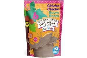 AMAXI Chicka Chicka Boom Boom Chocolate Oat Milk Plus, Plant-Based Toddler Protein Drink Mix, 23 Vitamins & Minerals, Dairy-Free, FOS for Digestion, Kid-Friendly Taste, Ages 1+