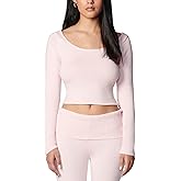 Florence by Mills Womens Barre Collection Crossback Sweater Top