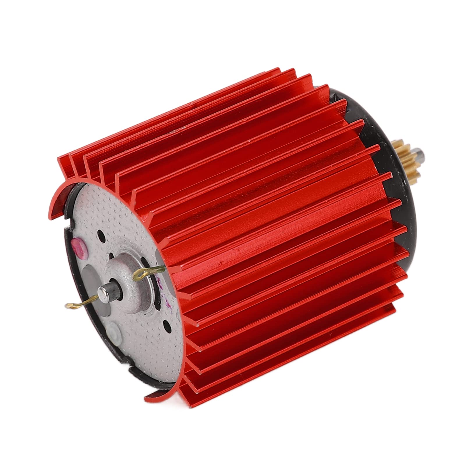 370 Motor + Radiator, RC 370 Motor High Smoothness Metal 52000 Rpm for WPL D12(red)
