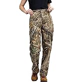 Realtree Camo Women's Hunting Cargo Pants – Lightweight Cotton, 6 Pockets, Mid-Rise Waist for Hiking, Camping, Casual Wear