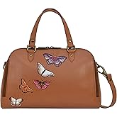 Anuschka Women’s Hand-Painted Genuine Leather RFID Blocking Wide Organizer Satchel