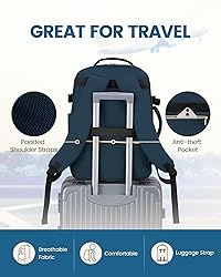 LOVEVOOK Carry on Backpack, 50L Travel Backpack