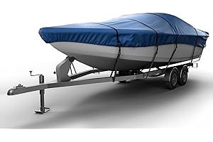 Seal Skin Covers Universal Boat Cover, Waterproof Marine-Grade Cover for 17'-19' L & Up to 100" W, Heavy-Duty & UV-Resistant, Ideal for Bass Boats, V-Hull, Fishing & Runboat