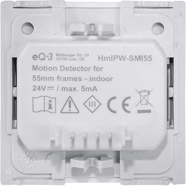 Homematic IP Wired Bausatz Bewegungsmelder und Wandtaster fr 55er Rahmen HmIPW SMI55