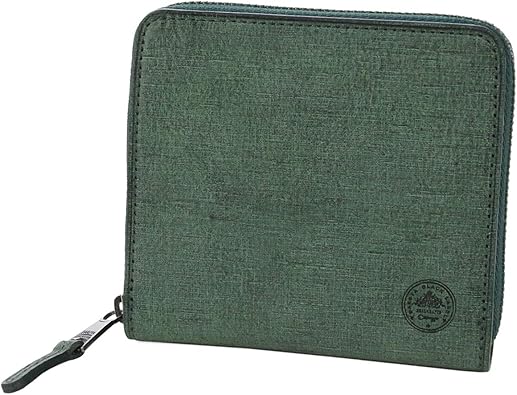 Amazon ダコタブラックレーベル 小銭入れ付き二つ折り財布 ラウンドファスナー式 本革 バレック メンズ グリーン Bl 50 財布