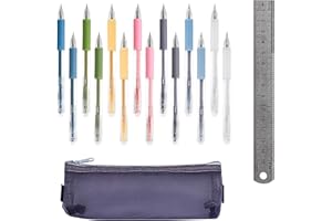 LOVEBB 14 Pcs Retractable Paper Cutter Pen Precision Carving Craft Knife Hobby Knife, Steel Rule with Storage Bags for DIY Art, Scrapbooking, Stencil