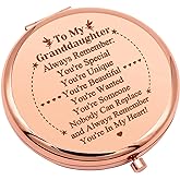 Granddaughter Gifts from Grandma Grandpa Granddaughter Birthday Gifts Encouragement Compact Makeup Mirror Folding Pocket Mirror Grandchild Presents from Grandparents Christmas Birthday