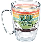 Tervis Made in USA Double Walled Adventure is Calling Insulated Tumbler Cup Keeps Drinks Cold & Hot, 16oz Mug - No Lid, Clear