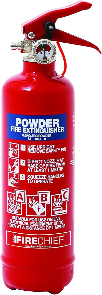 Firechief 600g ABC Powder Fire Extinguisher with Bracket – 5 Year Guarantee