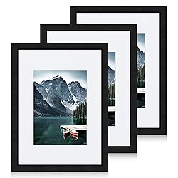 Hongkee 9x12 Black Picture Frames set of 3, Made of