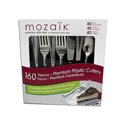 Premium Plastic Cutlery Set 160 Pieces, Elegant Taiwan Ubuy