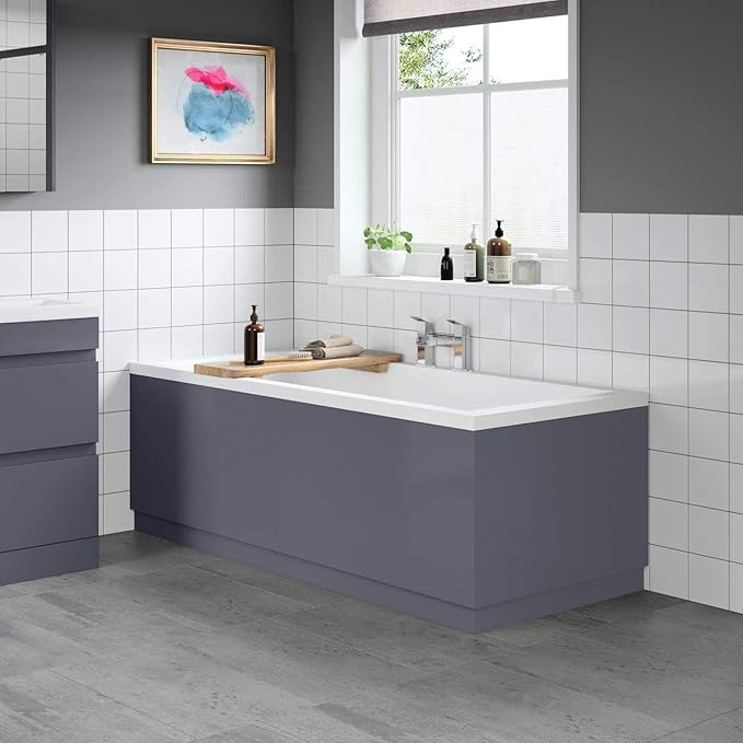 Modern Bathroom 1700 Front & 700 End Bath Panel Pack 18mm MDF Grey
