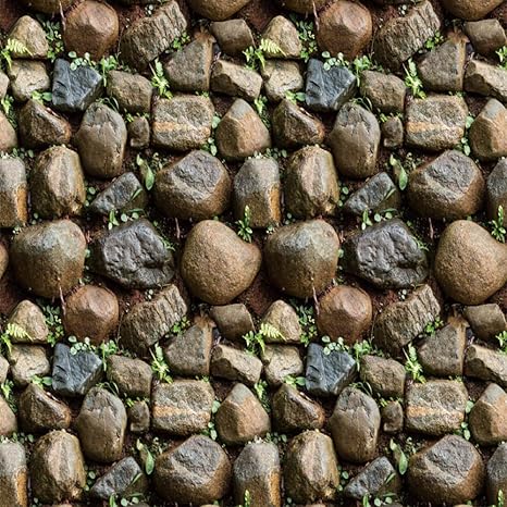 Amazon 壁紙 おしゃれ 3d固体石の壁紙 剥落租金ok厨房浴室客厅防水壁紙 リビングルームのダイニングルームの寮の防水ステッカー シミュレーションストーン 45cmx10m 壁紙