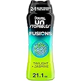 Downy Unstopables Fusions Scent Duos Laundry Scent Booster Beads, Twilight and Jasmine Scent, 21.1 OZ, 24hr non-stop freshness with 2 in 1 dual scent laundry scent beads