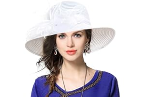 VECRY Kentucky Church Derby Dress Cloche Hat Sweet Cute Floral Bucket Hats