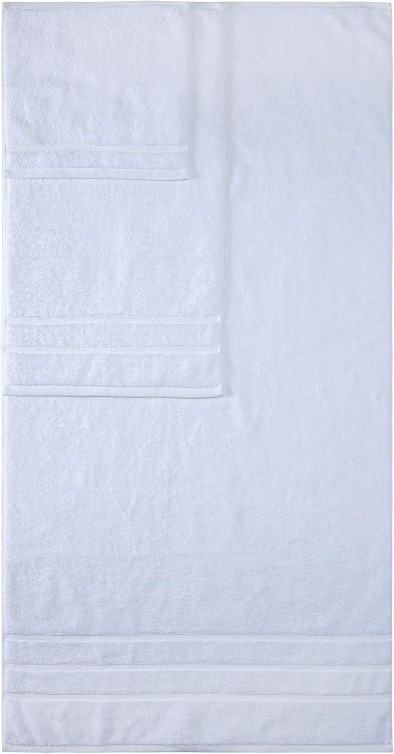 UpThrone Turkish Cotton White Bath Towels Set - Bathroom Towels - Turkish Bath Towel Set for Bathroom - Turkish Cotton Bath Towels Set of 6: Kitchen & Dining