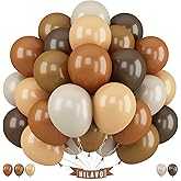 Brown Balloons Set 12 Inch Retro Brown Khaki Cream Balloons Mocha Cocoa Coffee Tan Sand White Apricot Beige Nude Balloon for Neutral Bear Bridal Baby Shower Birthday Fall Autumn Party Decorations