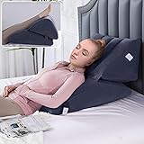 HOMBYS Adjustable Inflatable Bed Wedge Pillow for