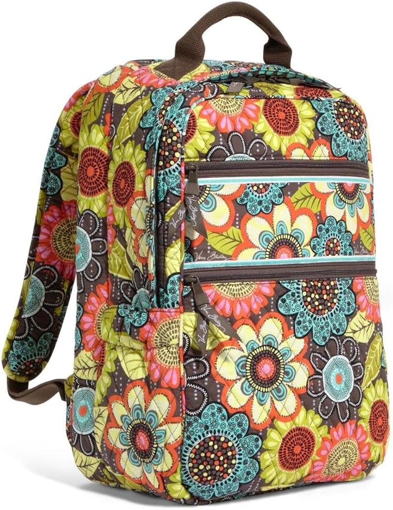 Vera Bradley Womens Tech Backpack Flower Shower Backpack Shoes