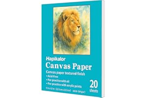 HAPIKALOR Canvas Painting Acrylic Sketch Book - 9x12 Inch, 20 Sheets (115lb/187g) Mixed Media Sketchbook, Art Supplies for Adults & Kids Canvases Painting pad for Acrylic, Oil, Marker, Drawing, Sketching