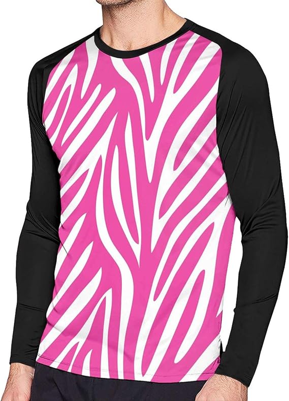 Amazon Co Jp ピンクゼブラストライプ Tシャツ メンズ カットソーおしゃれ 長袖 パーカー 緩い 柔らかい シンプルさ カジュアル 汗 ラウンドネック シャツ 春 秋 人気 服 ファッション小物