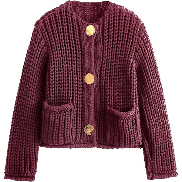 トップス ennoy BUTTON CARDIGAN M Yimoon Women's Cropped Cardigan Sweaters Button Down Chunky
