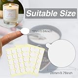 OWLKELA Candle Wick Stickers 240pcs Heat Resistant Double Sided with Tail view 2