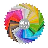 Loyisal 40PCS Felt Fabric Sheets Craft - 4"x