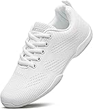 BAXINIER Girls White Cheerleading Shoes Lightweight