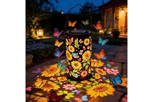 Colorful Sunflower Glow Solar Lantern, Colorful Sunflower Glow Solar Garden Lantern, Waterproof Outdoor Solar Powered Hanging
