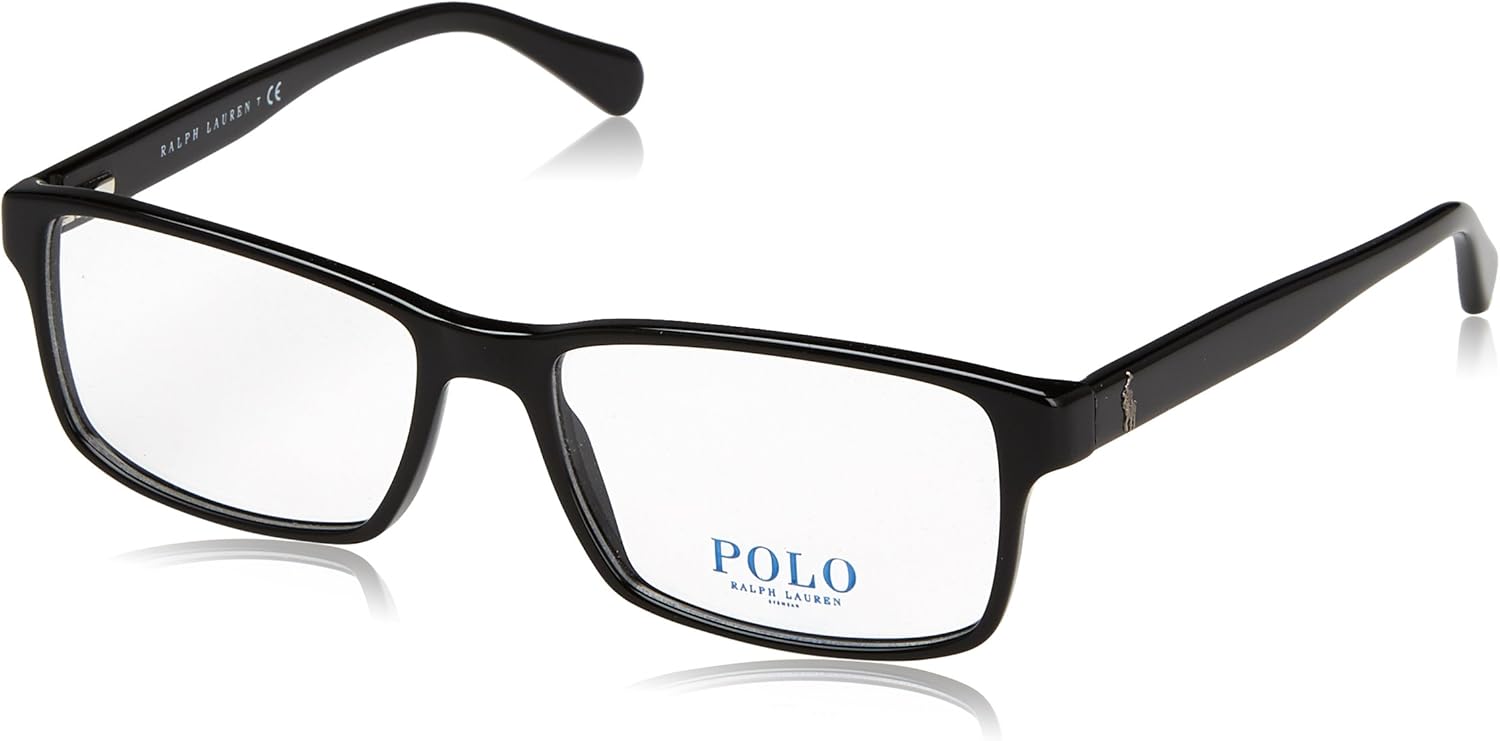 Polo Men's PH2123 Eyeglasses Shiny Black 56mm Clothing