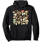 Mushroom Hoodie Botanical Fungi Plants Morel Psychedelic Pullover Hoodie