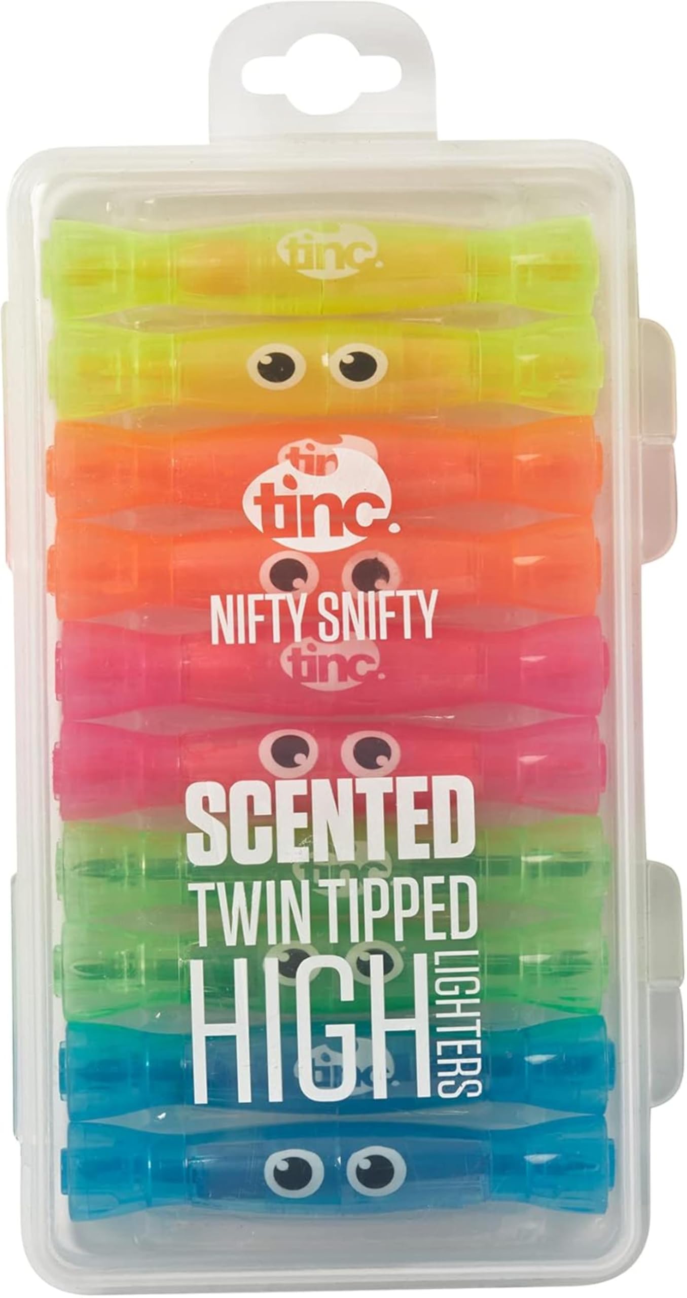 Tinc Nifty Snifty Double-Tipped Scented Highlighter Pens for Kids | for use at School and on Homework - A Range of 10 Colours with a Fruity Fragrance | for Girls and Boys | Pack of 10, NISNDTMU