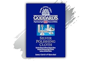 Goddard's Cotton Silver Polishing Cloth for Cleaning Silver Jewelry, Gold, Dinnerware, Silverware, Antiques, Helps Shine, Pro