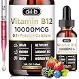 Vitamin B12 Complex 10000 mcg | Vegan Triple Liquid B-12 Drops Sublingual Supplement | Methylcobalamin & Adenosylcobalamin & Hydroxo Blend for Long-Lasting Energy and Healthy Metabolism Berry Flavor